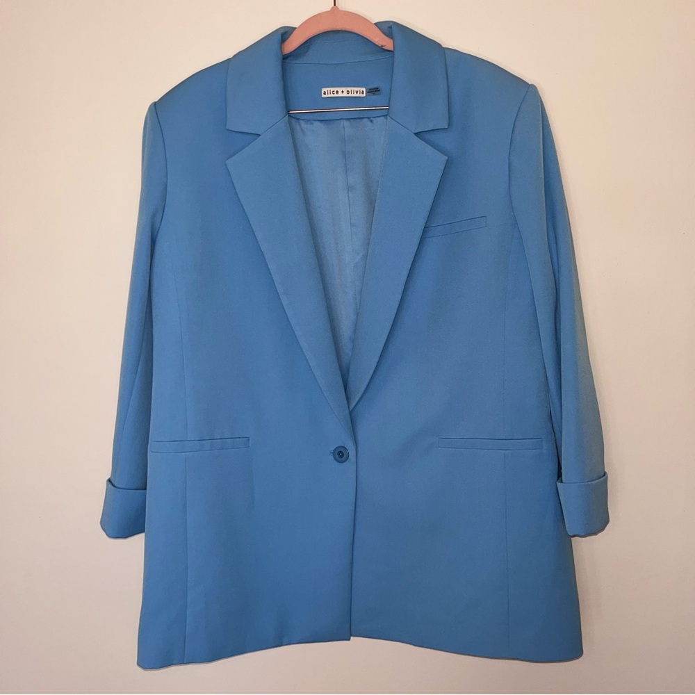 Alice + Olivia Light Blue Blazer & Shorts Set - Picture 2 of 13